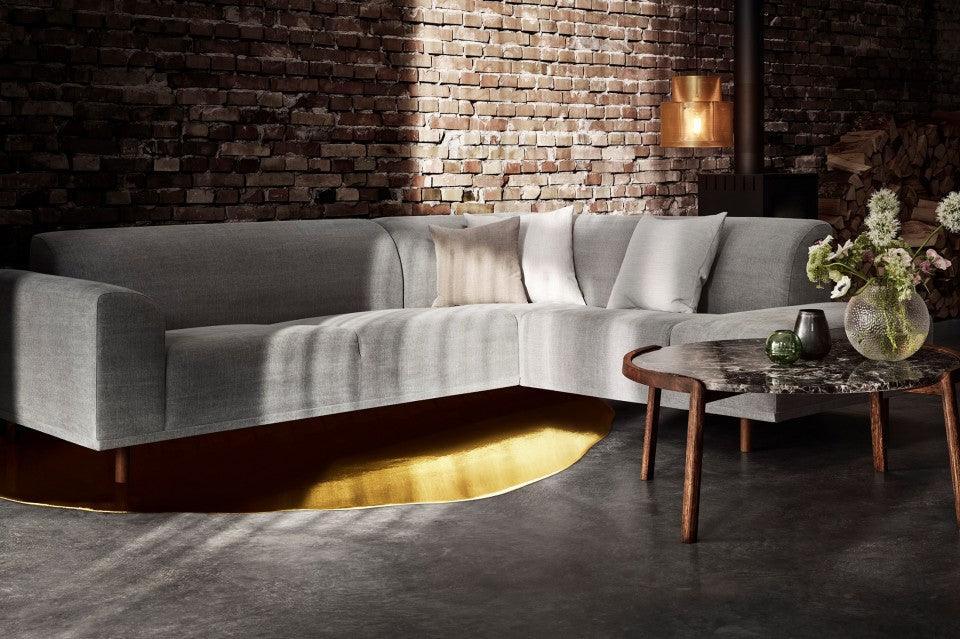 Masa de cafea maro din marmura si lemn 46 cm Mix Bolia - PARIS14A.RO