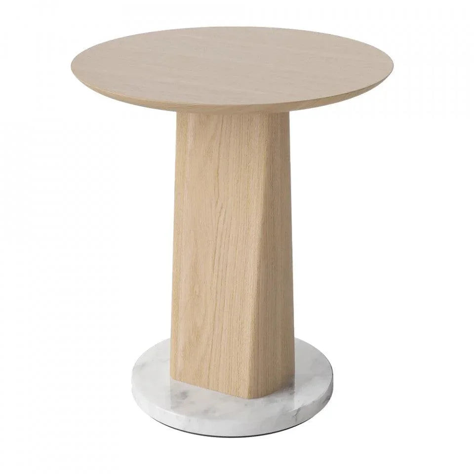 Masa de cafea maro din marmura si lemn de stejar 42 cm Root Bolia - PARIS14A.RO