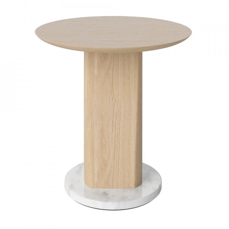 Masa de cafea maro din marmura si lemn de stejar 42 cm Root Bolia - PARIS14A.RO