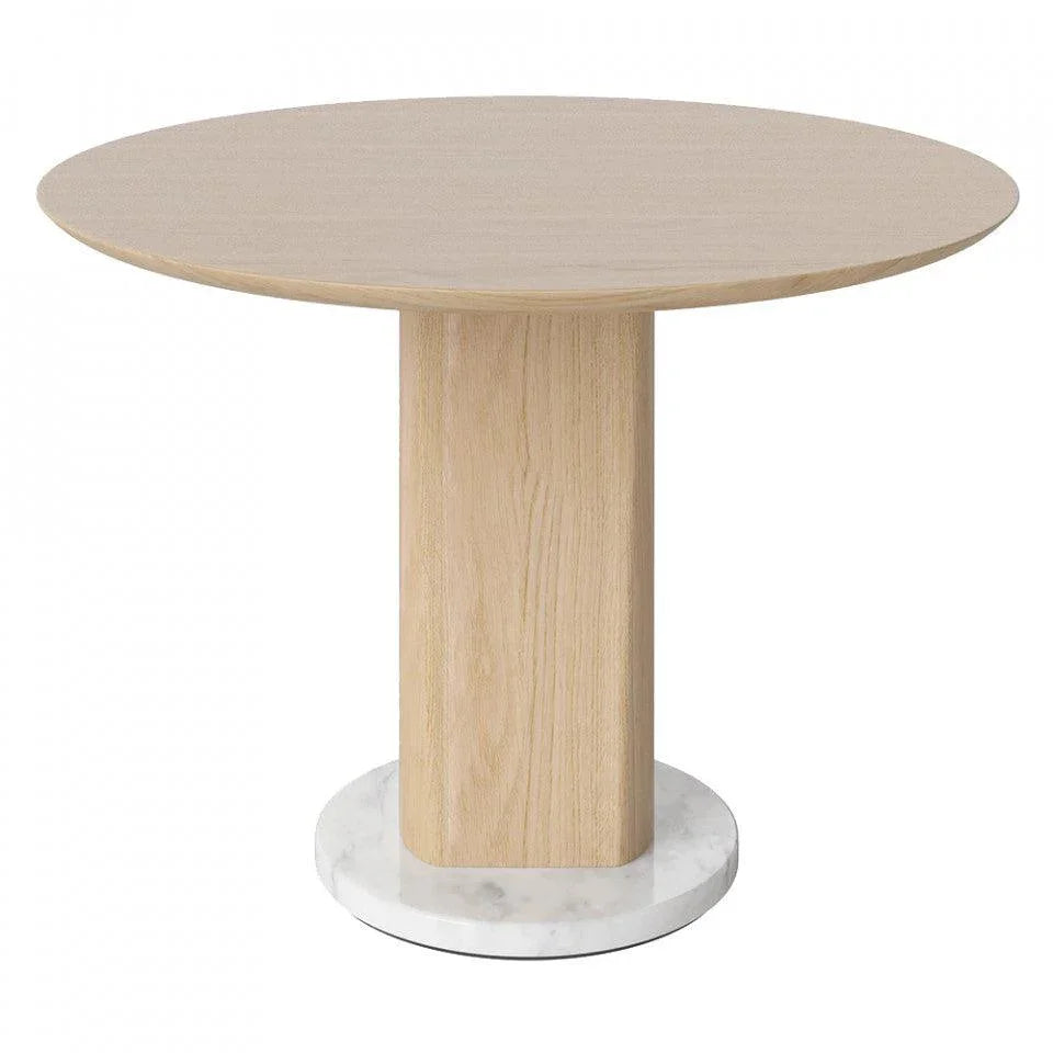 Masa de cafea maro din marmura si lemn de stejar 60 cm Root Bolia - PARIS14A.RO