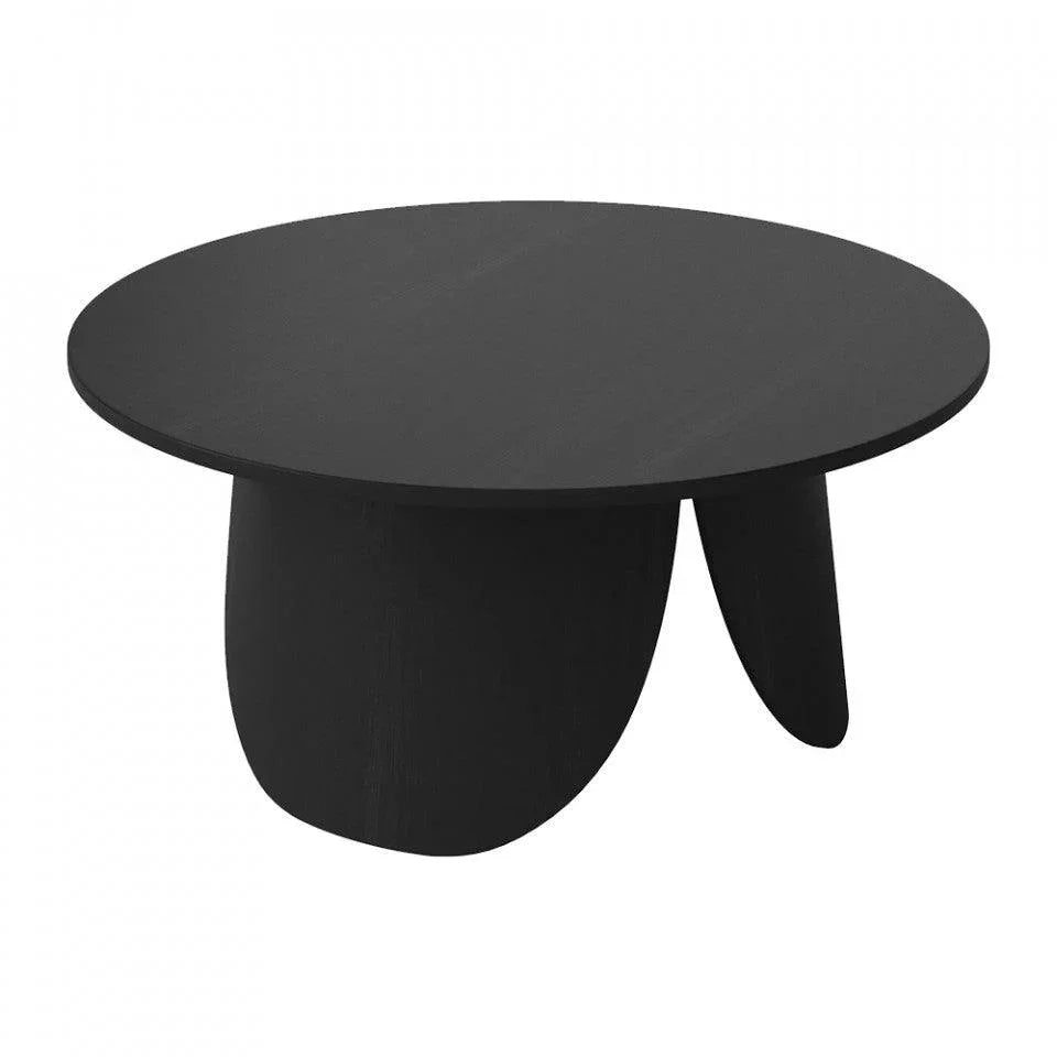 Masa de cafea neagra din lemn 80 cm Peyote Bolia - PARIS14A.RO