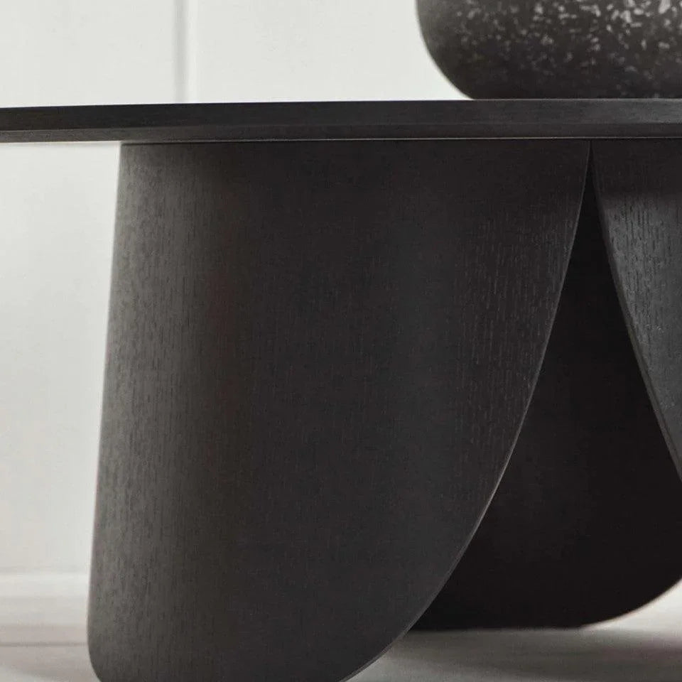 Masa de cafea neagra din lemn 80 cm Peyote Bolia - PARIS14A.RO