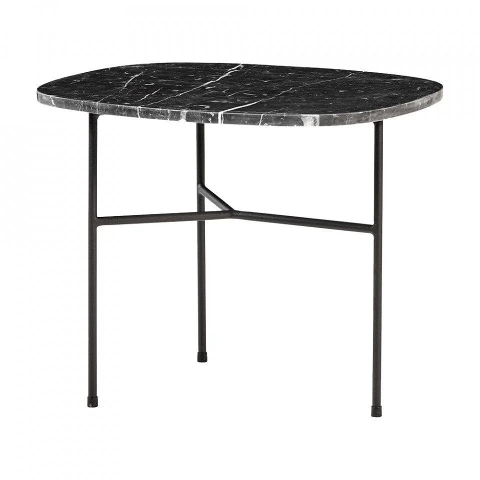 Masa de cafea neagra din marmura si otel 41x53 cm Pod Bolia - PARIS14A.RO