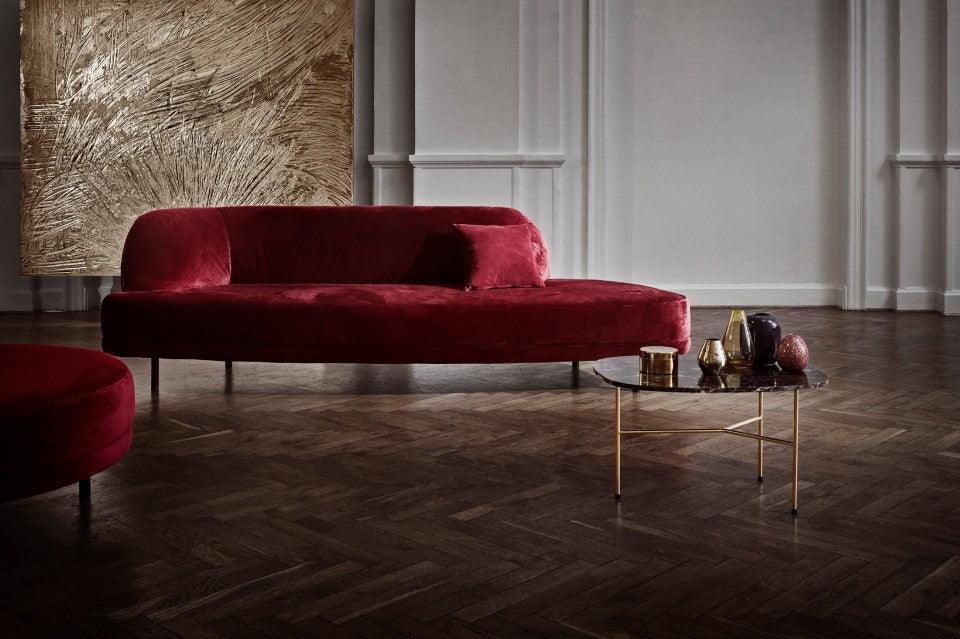 Masa de cafea neagra din marmura si otel 41x53 cm Pod Bolia - PARIS14A.RO