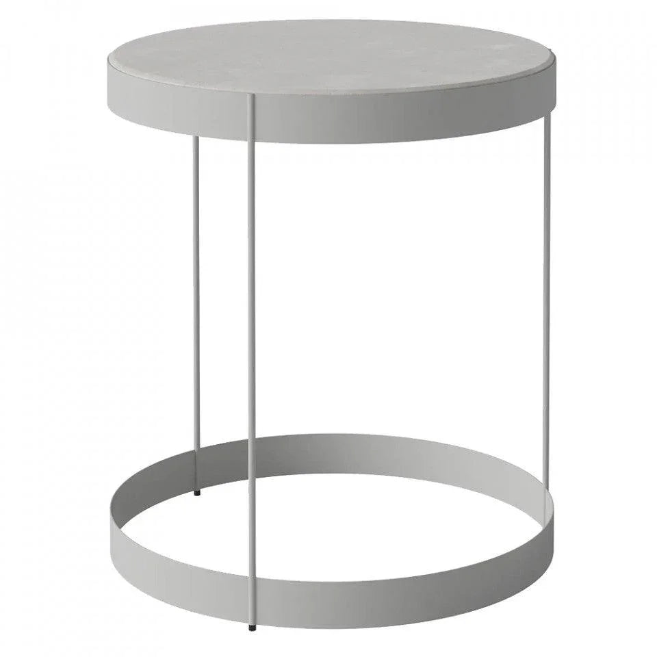 Masa de cafea pentru exterior gri din beton si otel 40 cm Drum Bolia - PARIS14A.RO