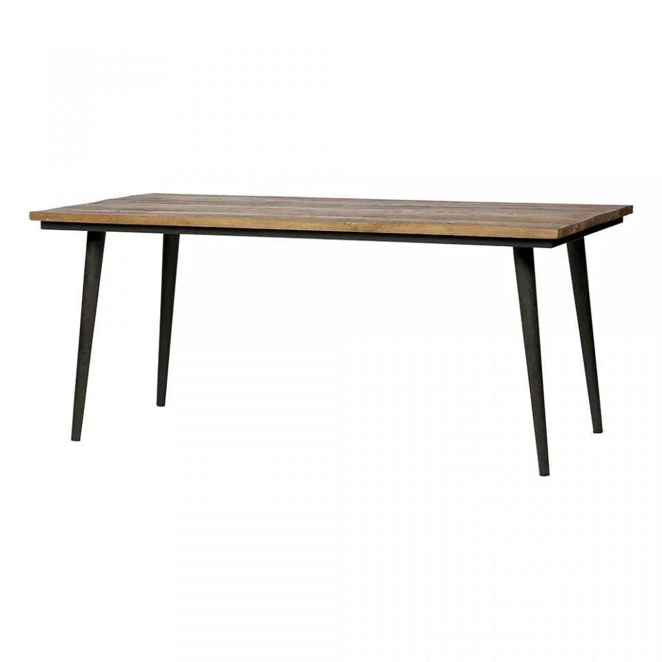 Masa dining din fier si lemn 90x220 cm Guild - PARIS14A.RO