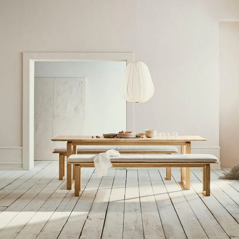 Masa dining extensibila maro deschis din lemn de stejar 100x180(330) cm Nord Bolia - PARIS14A.RO