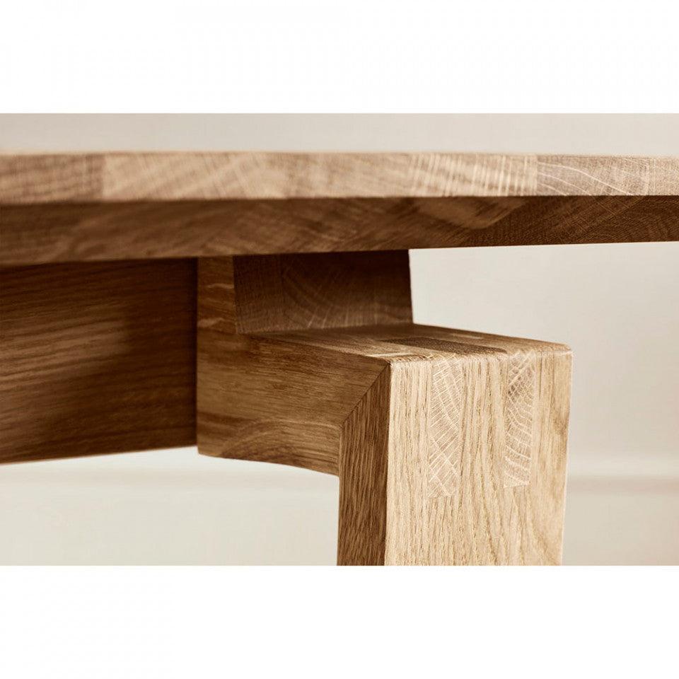 Masa dining extensibila maro deschis din lemn de stejar 100x180(330) cm Nord Bolia - PARIS14A.RO