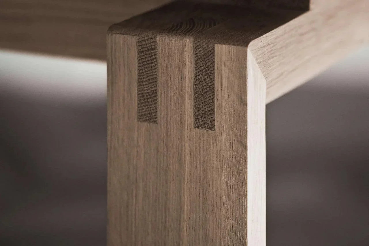 Masa dining extensibila maro deschis/alba din lemn de stejar 100x220(420) cm Nord Bolia - PARIS14A.RO