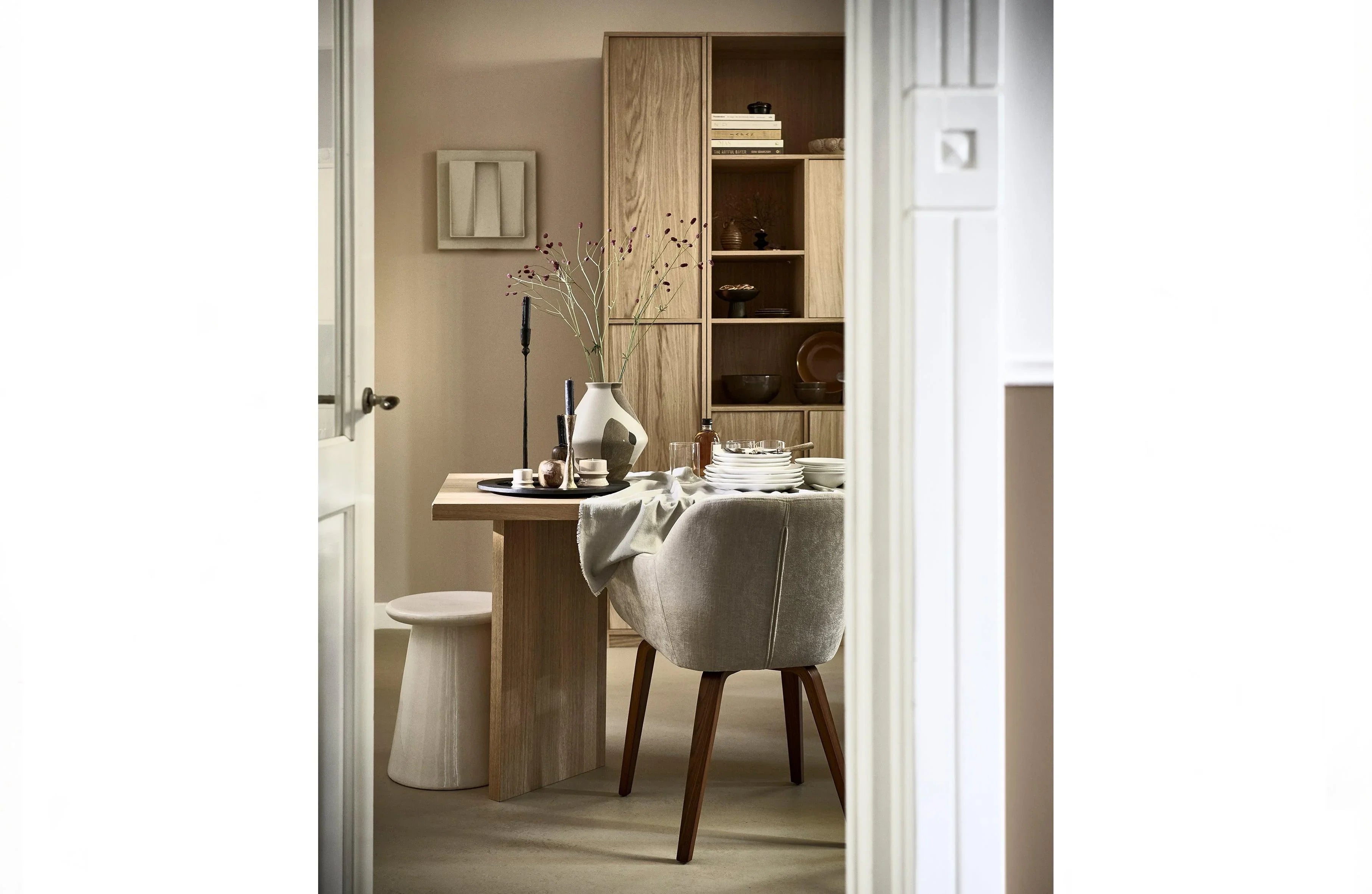 Masa dining maro din lemn 90x220 cm Angle Oak - PARIS14A.RO