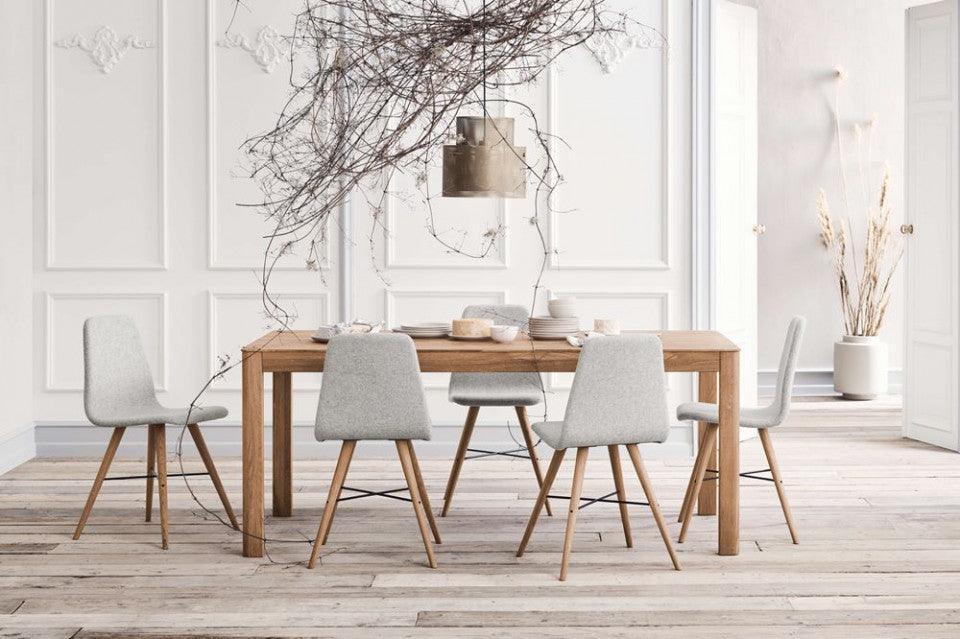 Masa dining maro inchis din lemn de stejar 90x220 cm Node Bolia - PARIS14A.RO