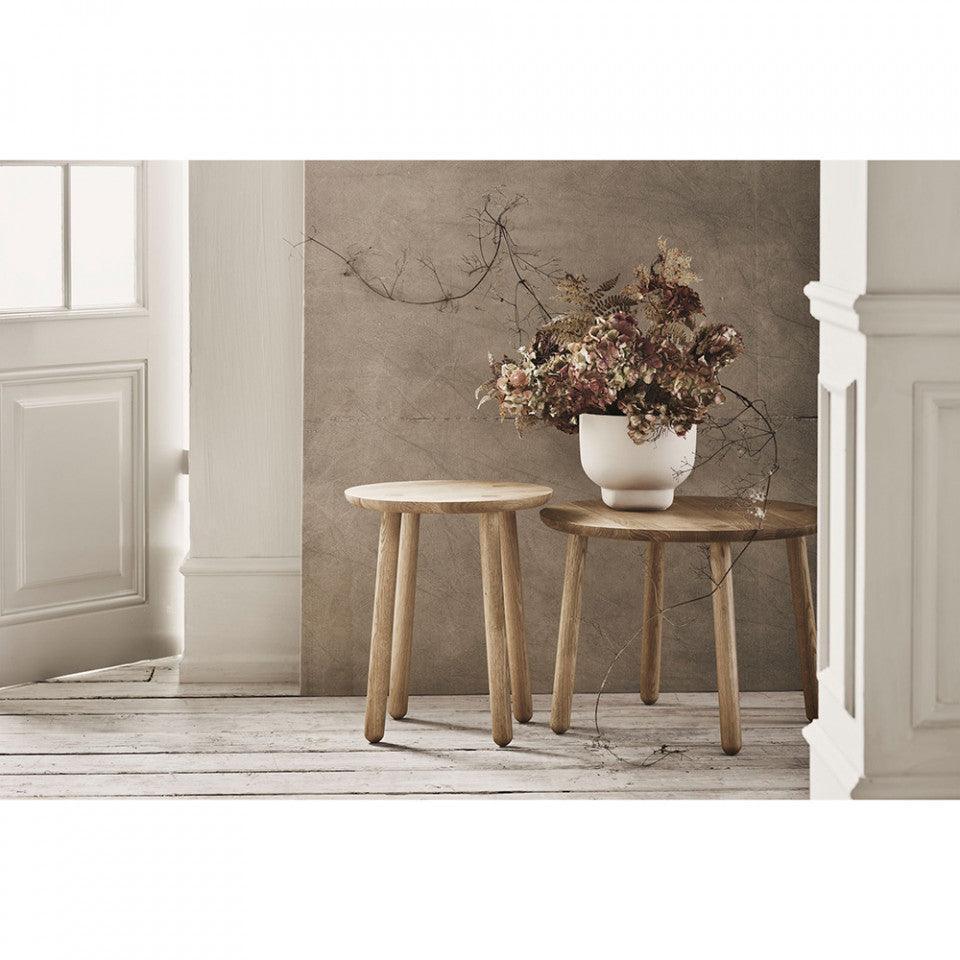 Masa laterala crem din lemn de stejar 42 cm Forest Bolia - PARIS14A.RO