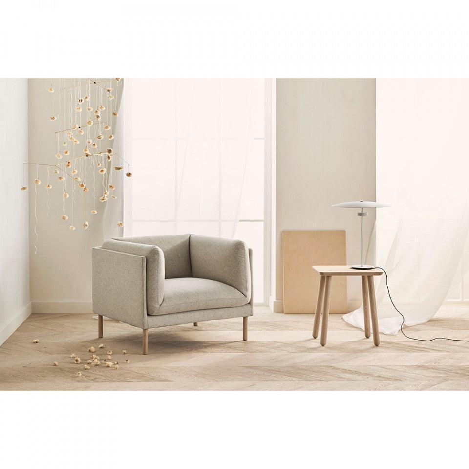 Masa laterala crem din lemn de stejar 42 cm Forest Bolia - PARIS14A.RO