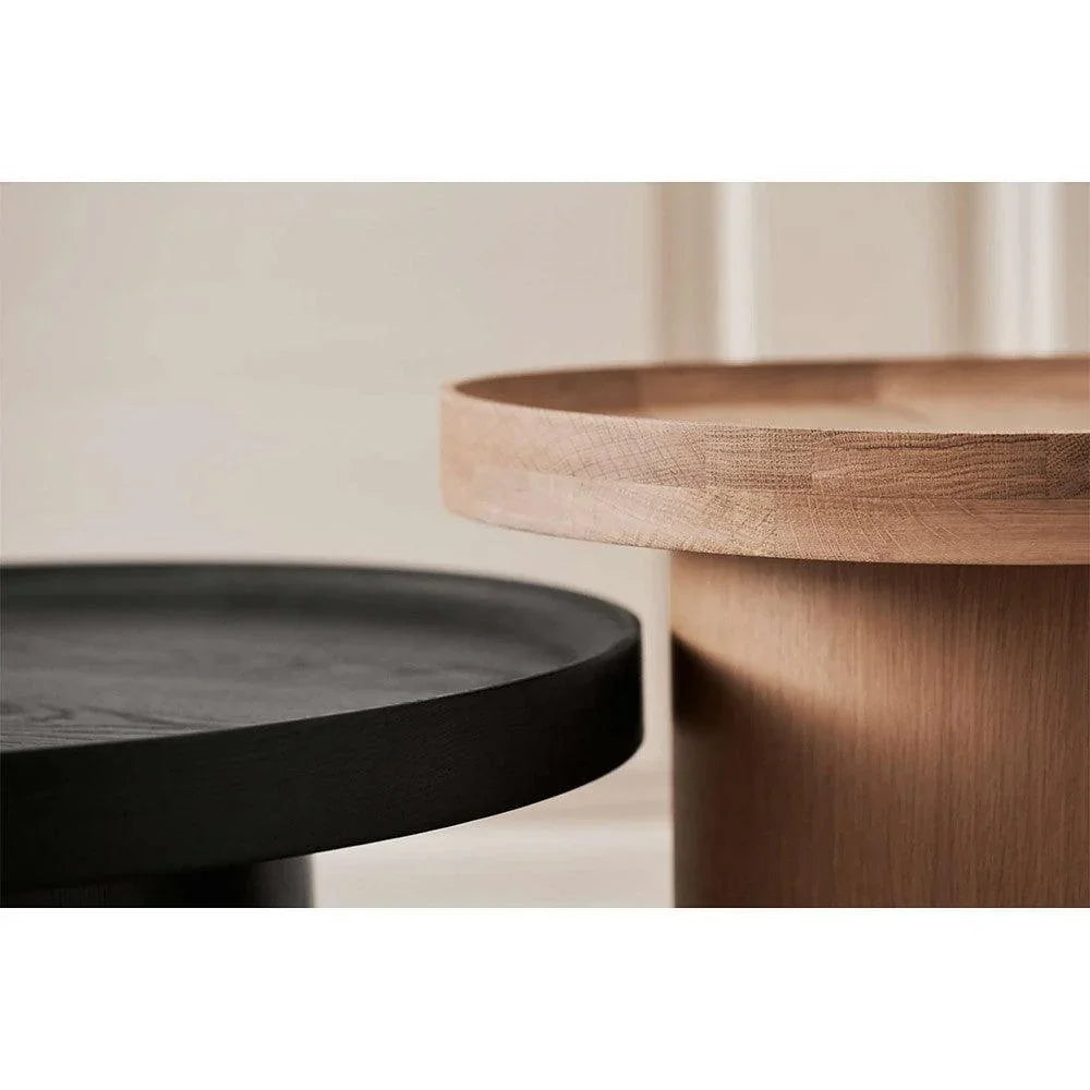 Masa laterala crem din lemn de stejar 48 cm Plateau Bolia - PARIS14A.RO