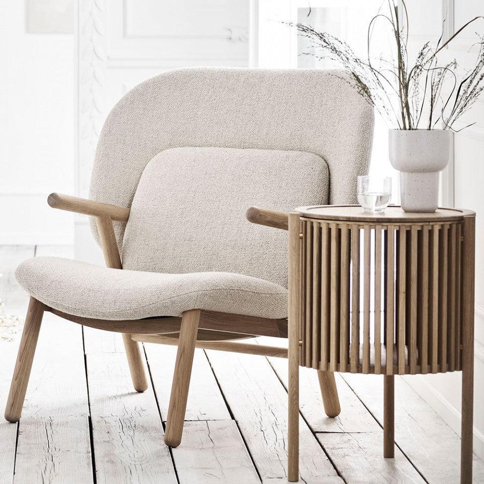 Masa laterala maro deschis din lemn de stejar 44 cm Story Bolia - PARIS14A.RO