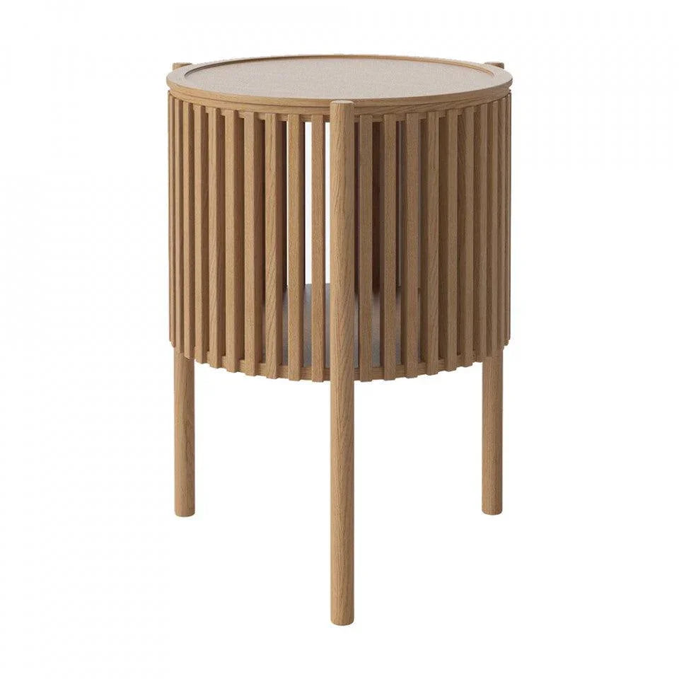 Masa laterala maro din lemn de stejar 44 cm Story Bolia - PARIS14A.RO