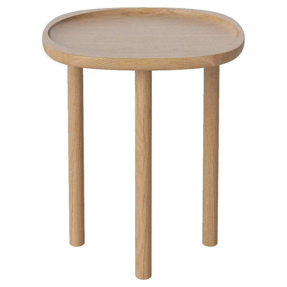 Masa laterala maro din lemn de stejar 44 cm Trace Bolia - PARIS14A.RO