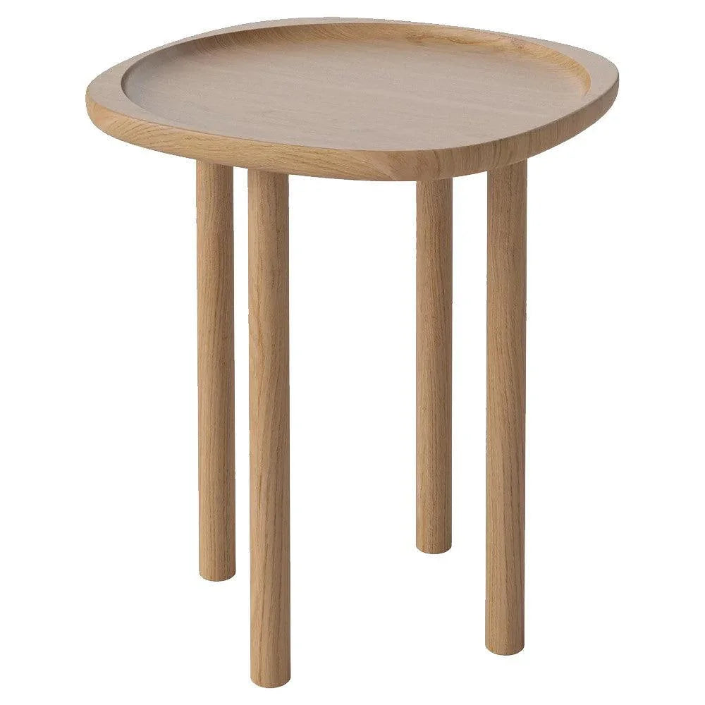 Masa laterala maro din lemn de stejar 44 cm Trace Bolia - PARIS14A.RO