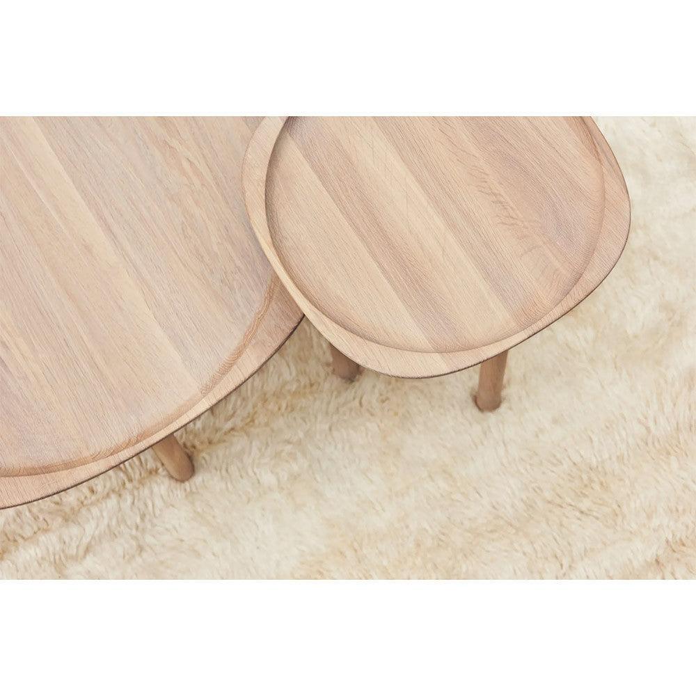 Masa laterala maro din lemn de stejar 44 cm Trace Bolia - PARIS14A.RO