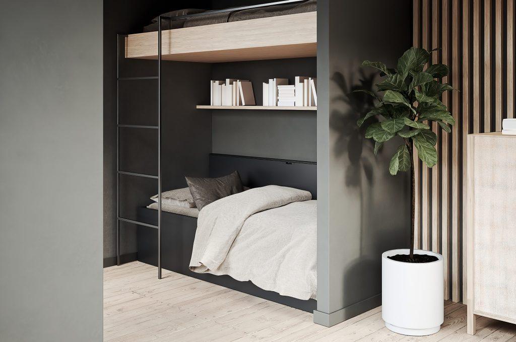 Masa-Pat - TABLEBED Single Negru - PARIS14A.RO