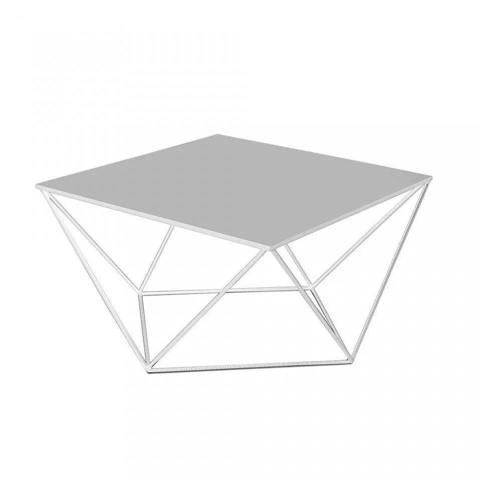 Masuta alba pentru cafea din metal 80x80 cm Daryl Custom Form - PARIS14A.RO