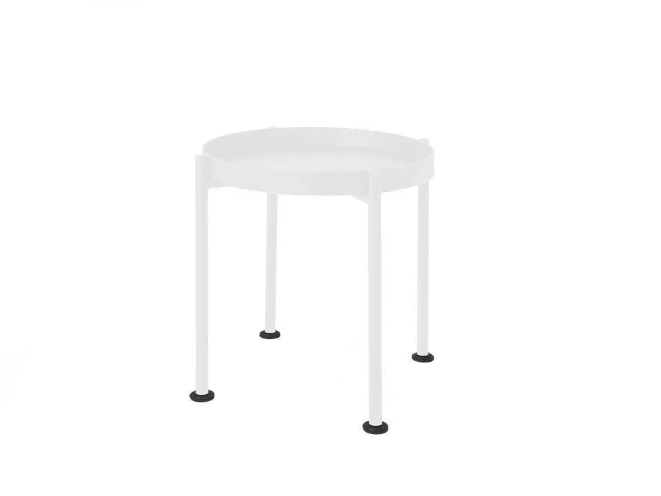 Masuta alba pentru cafea din otel 40 cm Hanna Round Custom Form - PARIS14A.RO