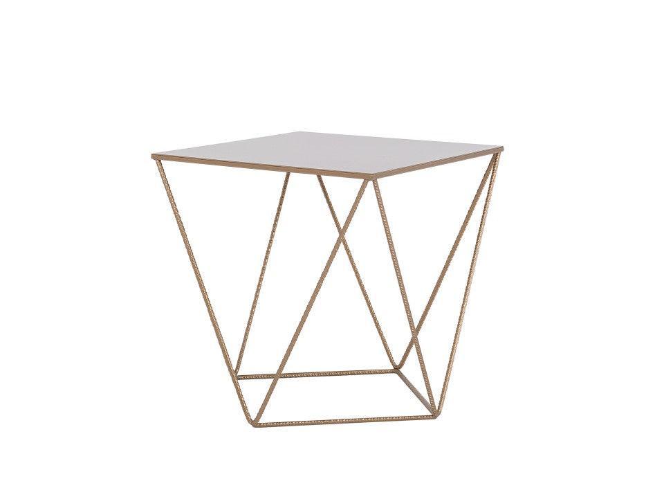 Masuta aurie pentru cafea din metal 60x60 cm Daryl Custom Form - PARIS14A.RO