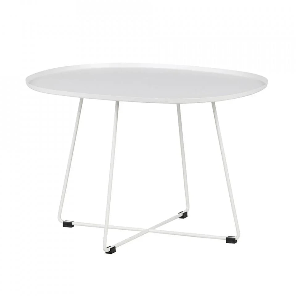 Masuta cafea alba din metal 60x70 cm Otis - PARIS14A.RO