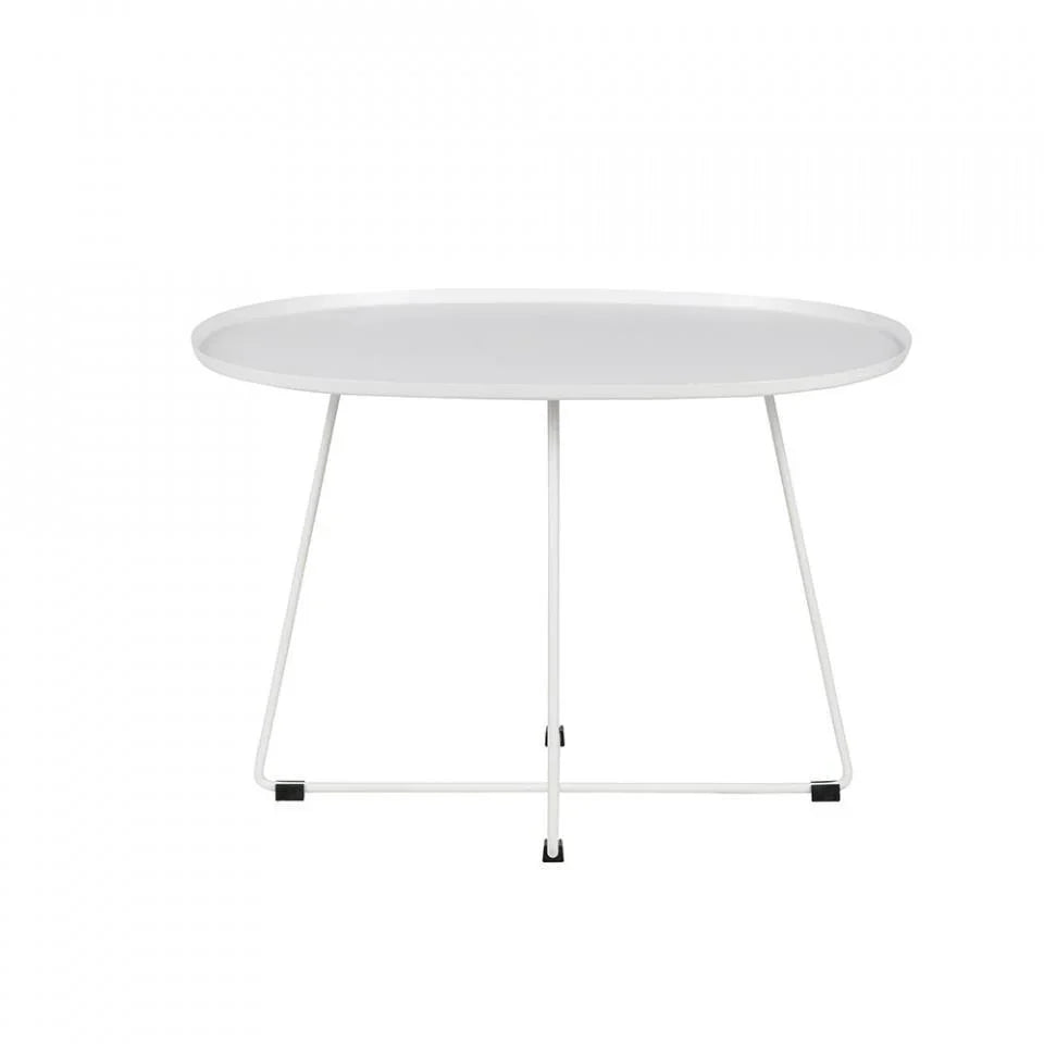 Masuta cafea alba din metal 60x70 cm Otis - PARIS14A.RO