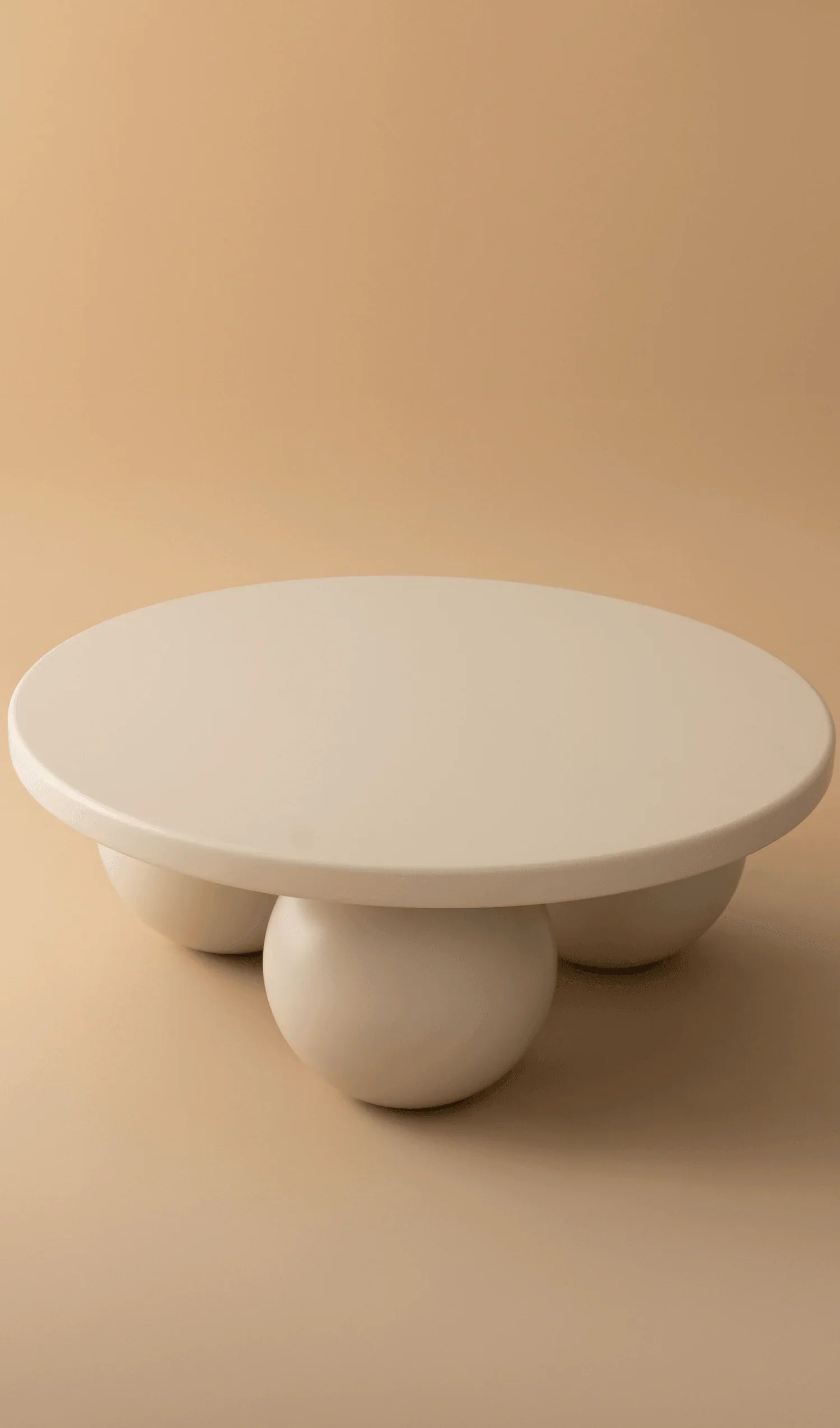 Masuta Cafea Rotunda "The Sphere", Bej - PARIS14A.RO