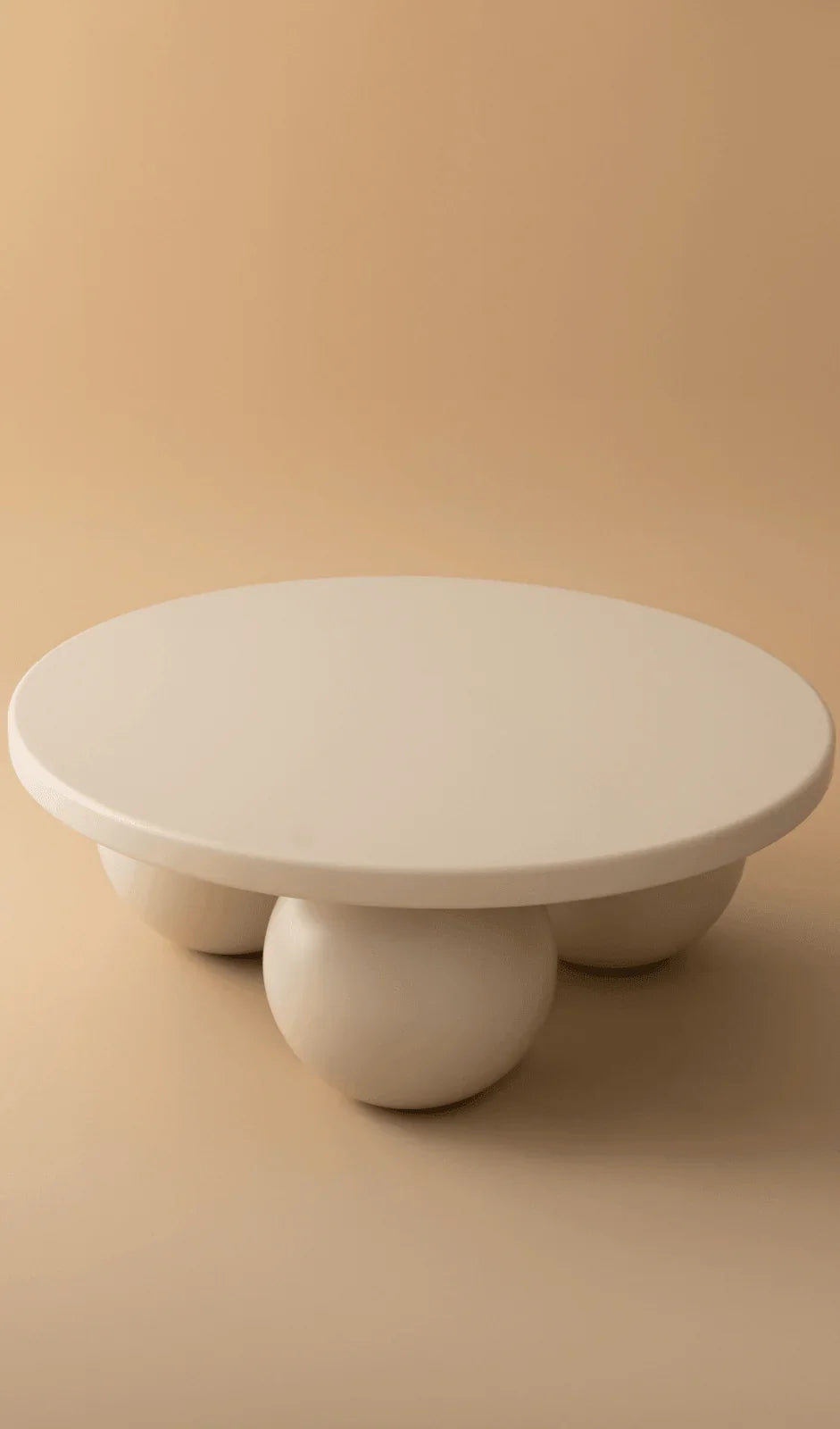 Masuta Cafea Rotunda "The Sphere", Bej - PARIS14A.RO