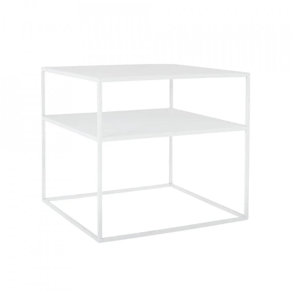 Masuta de cafea alba din metal 50x50 cm Tensio Two Custom Form - PARIS14A.RO