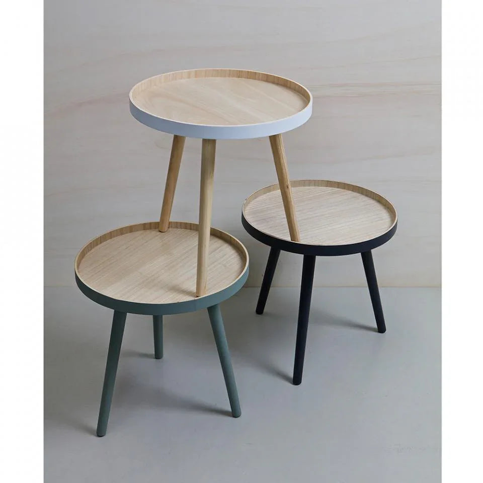 Masuta maro/alba din MDF pentru cafea 41 cm Sasha - PARIS14A.RO