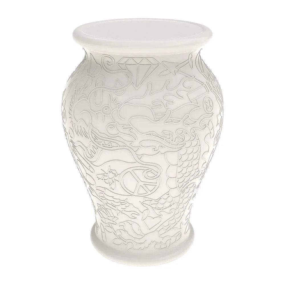 Masuta Ming Vase Side Table - White - PARIS14A.RO