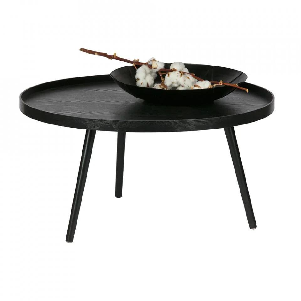 Masuta neagra din lemn de pin si MDF pentru cafea 78 cm Mesa - PARIS14A.RO