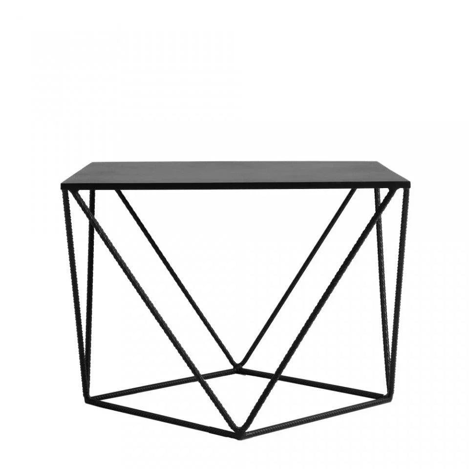 Masuta neagra pentru cafea din metal 55x55 cm Daryl Custom Form - PARIS14A.RO