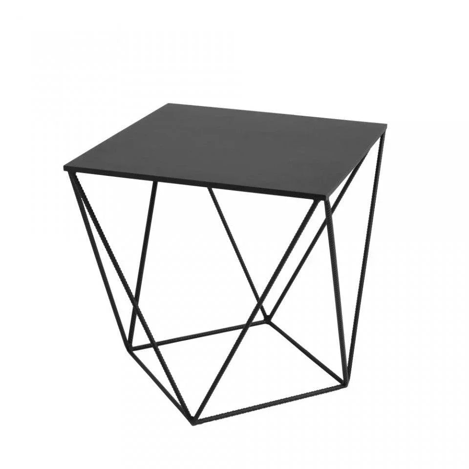 Masuta neagra pentru cafea din metal 60x60 cm Daryl Custom Form - PARIS14A.RO