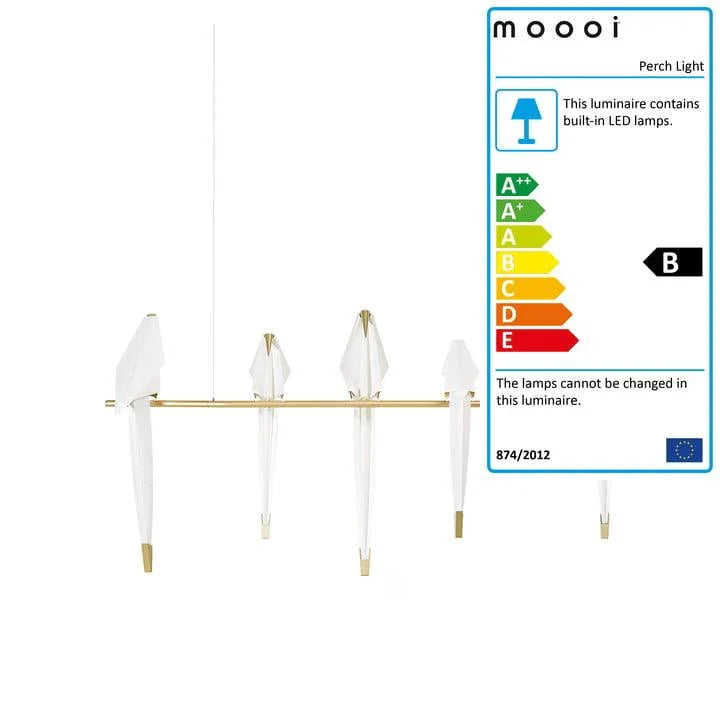 Moooi – Perch light branch led pendant luminaire, brass - white - PARIS14A.RO