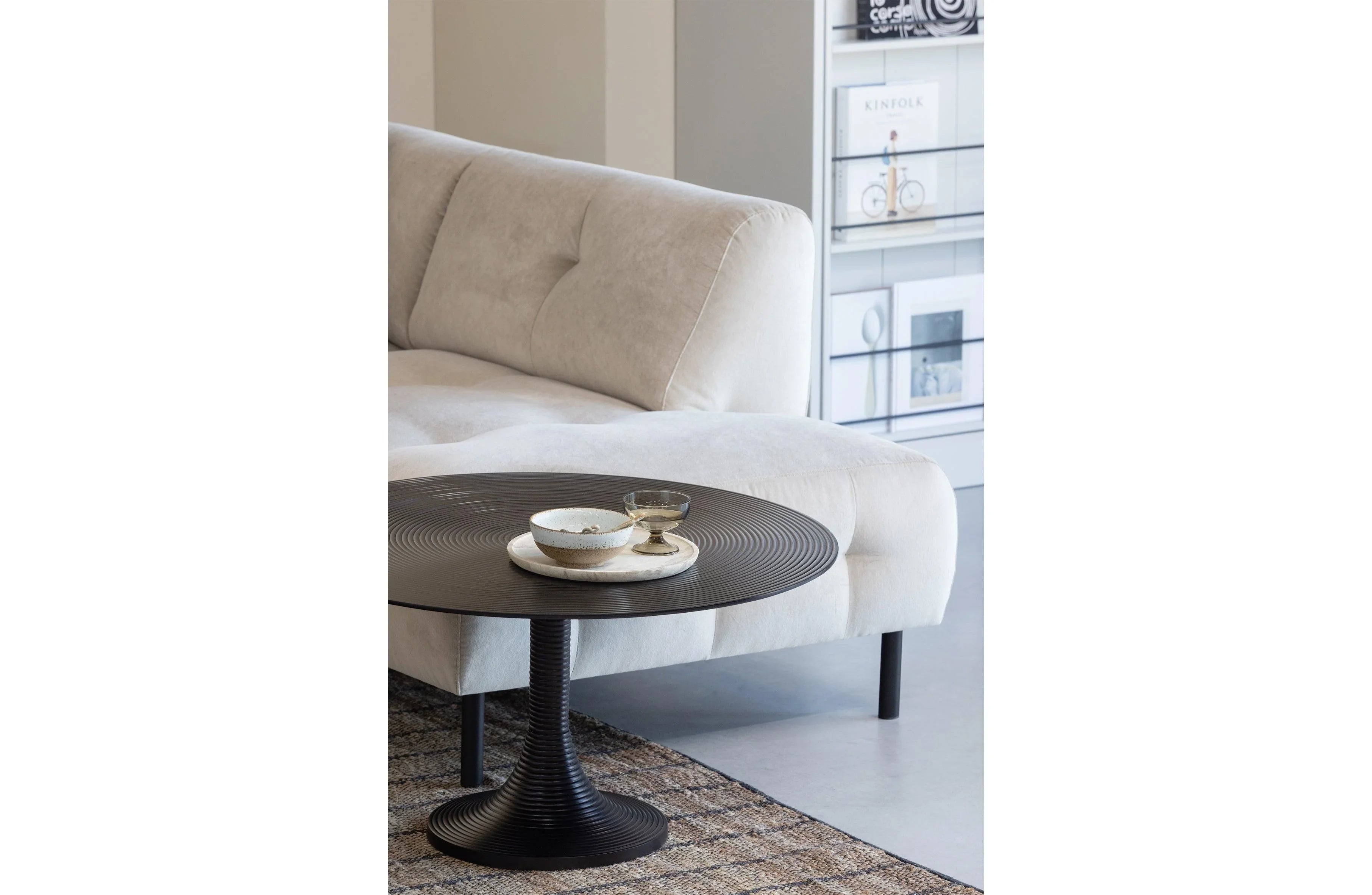 Nano cofetable aluminiu antic negru / maro - PARIS14A.RO