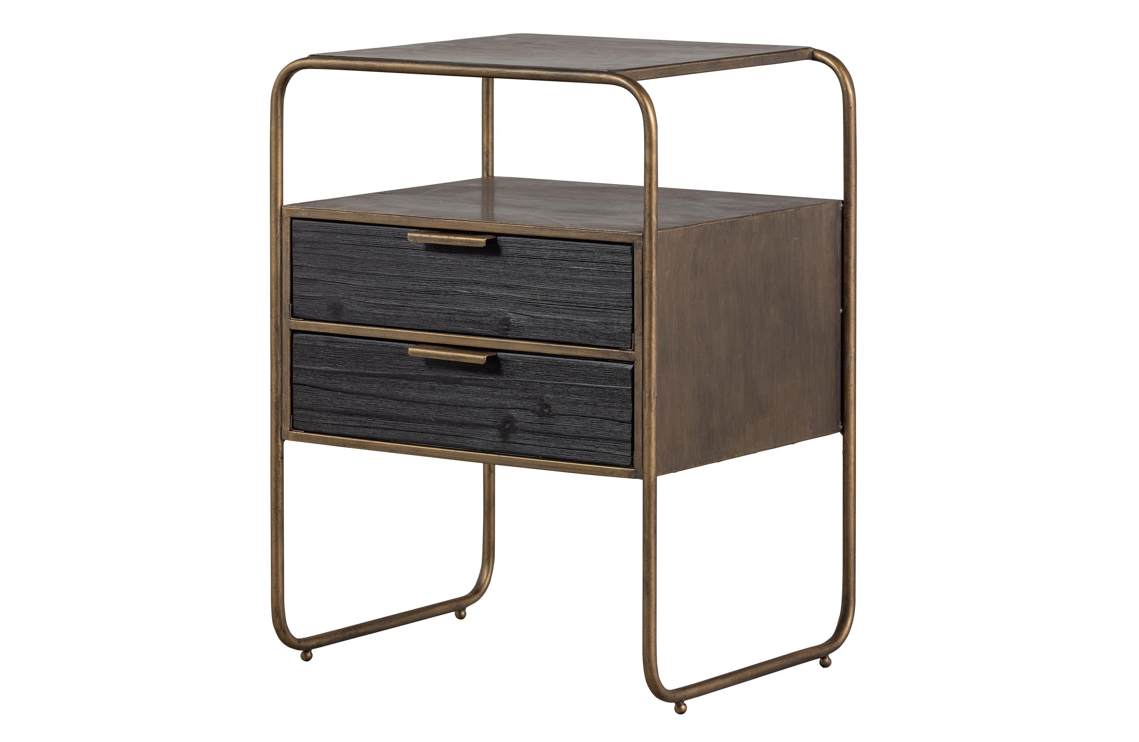 Nightstand Stastand Metal/Wood Antique Brass - PARIS14A.RO