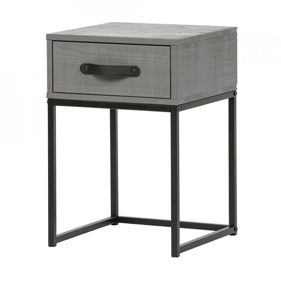 Noptiera gri din lemn de pin Morris - PARIS14A.RO