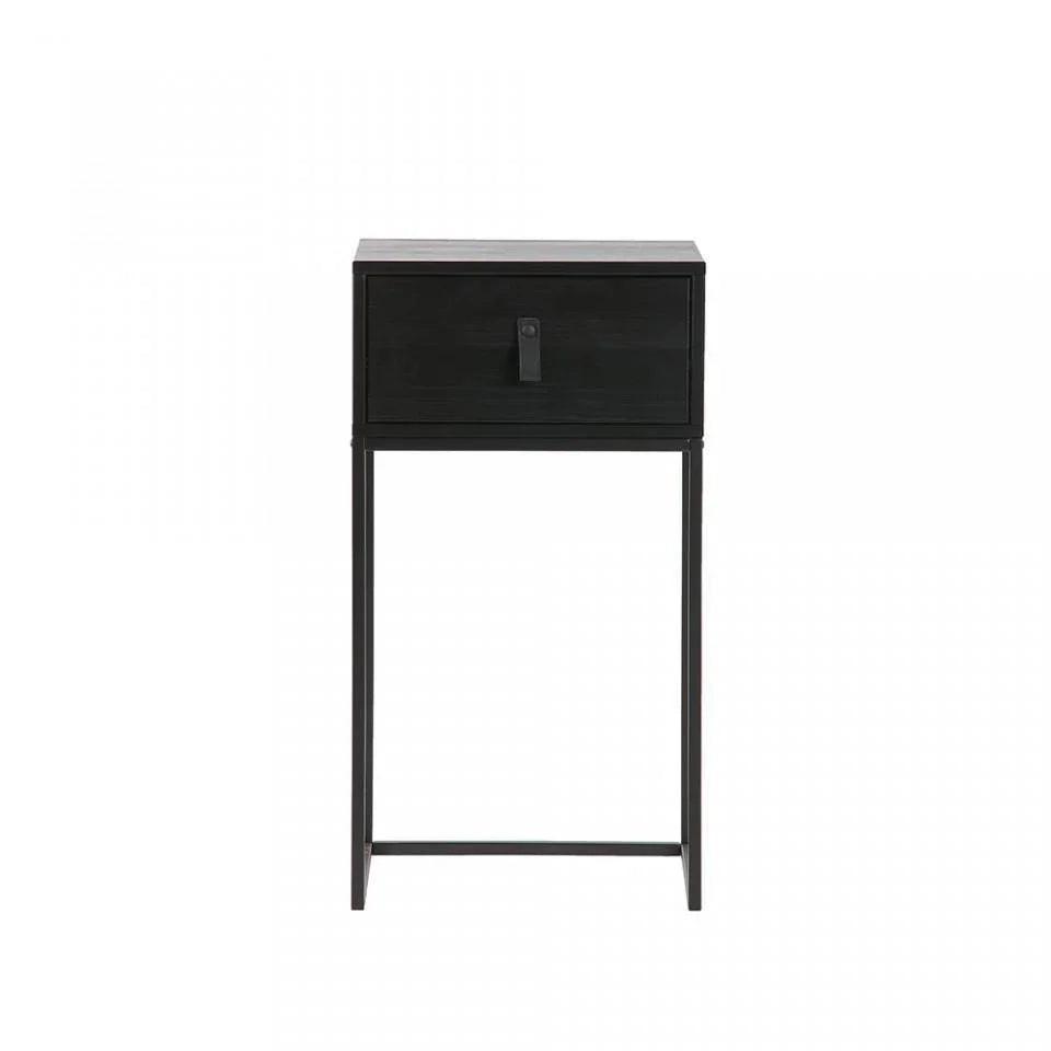 Noptiera gri inchis din lemn de pin Kluis Steel Grey - PARIS14A.RO