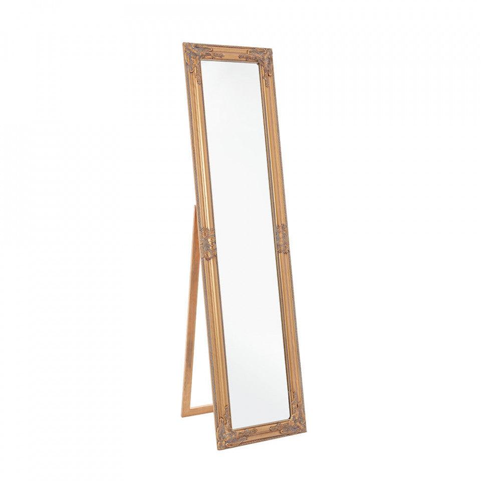 Oglinda dreptunghiulara aurie din lemn de paulownia 40x160 cm Miro Bizzotto - PARIS14A.RO