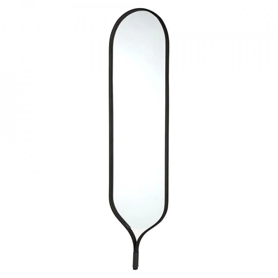 Oglinda ovala neagra din lemn de stejar 50x200 cm Raquet Bolia - PARIS14A.RO