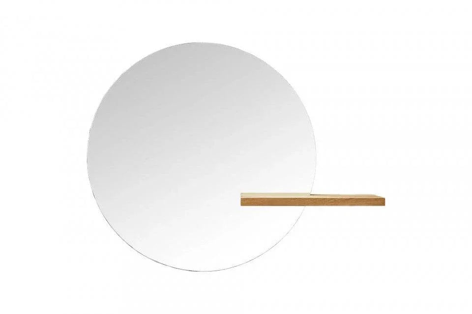 Oglinda rotunda maro din sticla si lemn 100x130 cm Shift Large Round Bolia - PARIS14A.RO