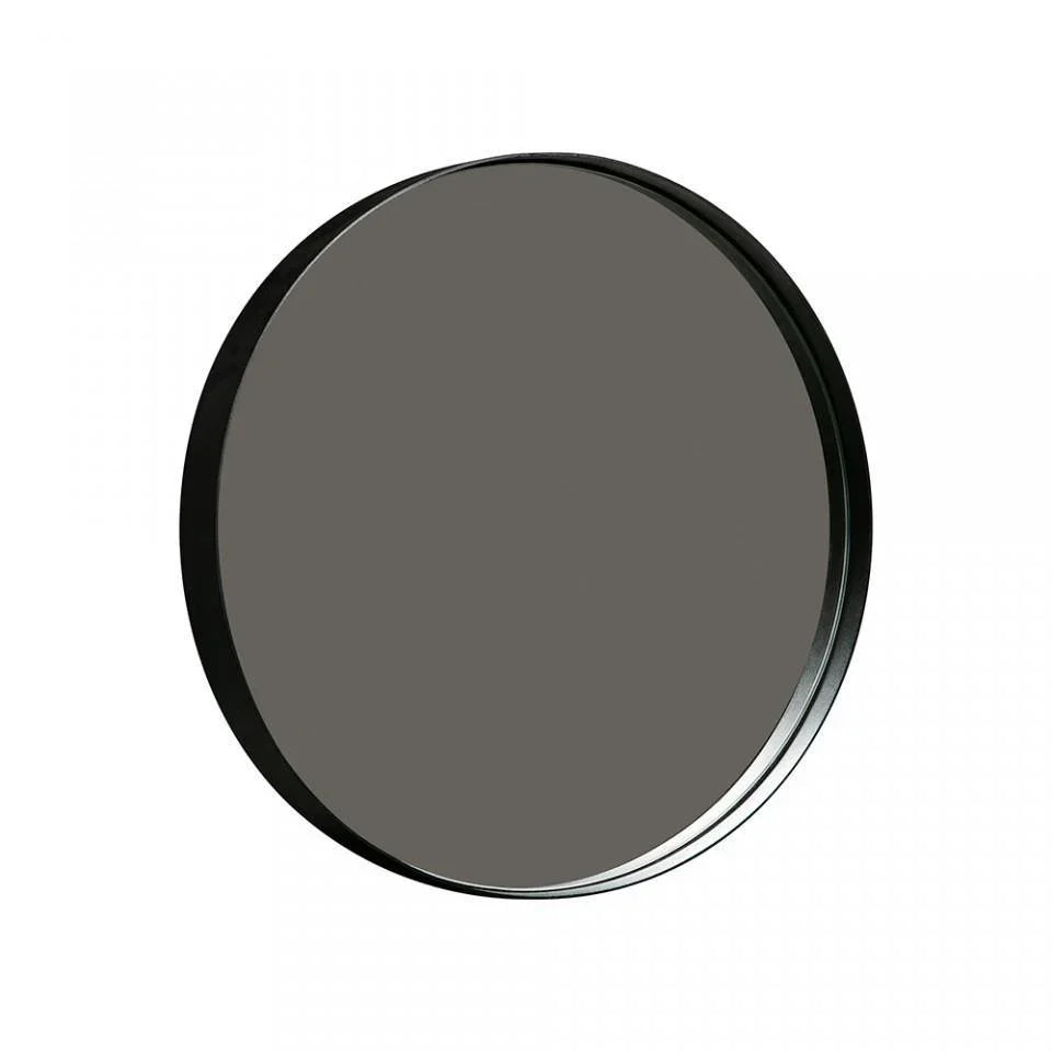 Oglinda rotunda neagra din metal 50 cm Doutzen - PARIS14A.RO
