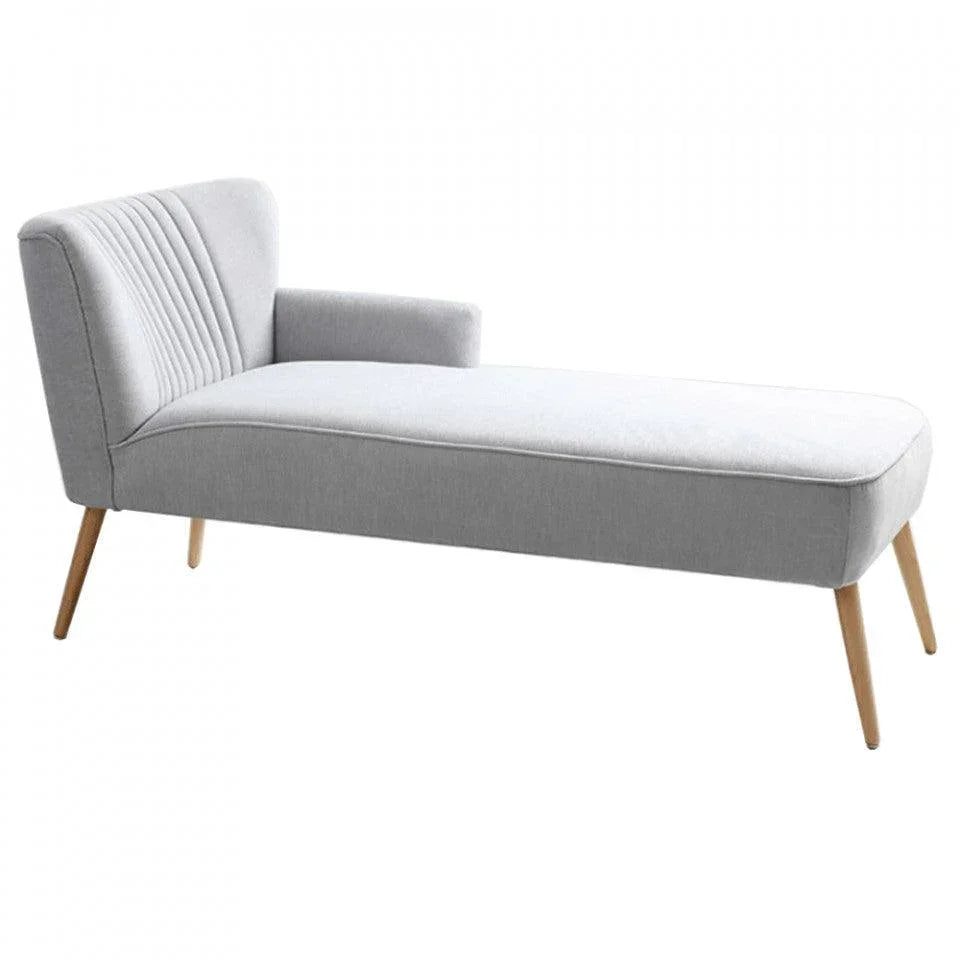 Pat de zi gri din textil si lemn 152 cm Harry Custom Form - PARIS14A.RO