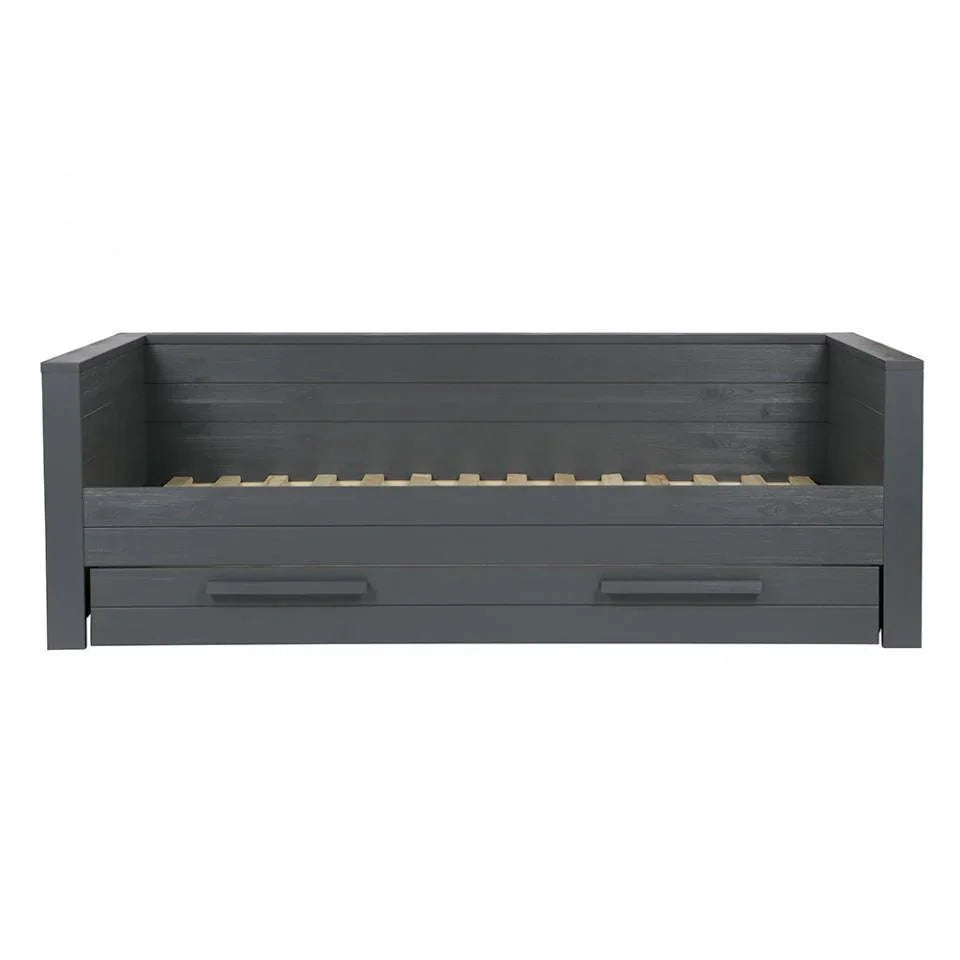 Pat gri din lemn de pin 101x219 cm Dennis - PARIS14A.RO