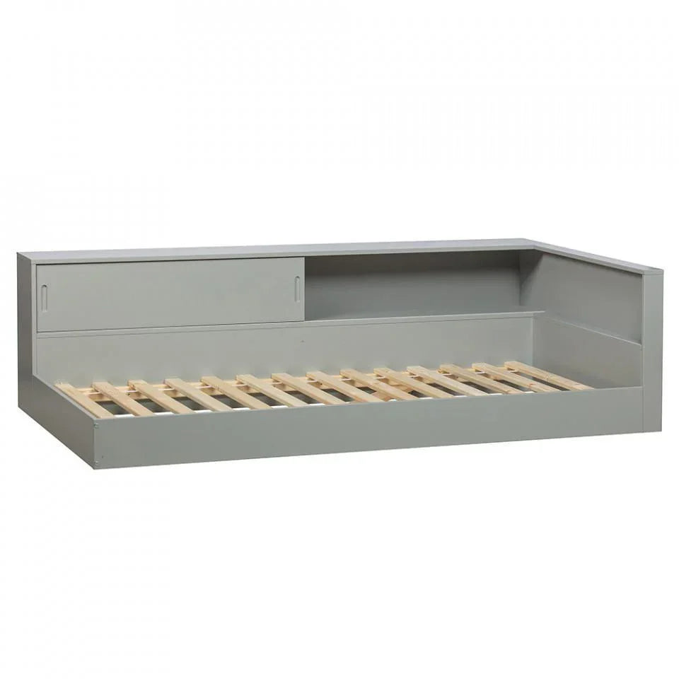 Pat gri din lemn de pin 118x213 cm Connect - PARIS14A.RO