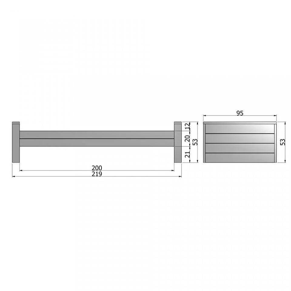 Pat gri din lemn de pin 95x219 cm Dennis - PARIS14A.RO